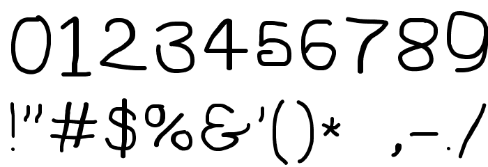 NumbBunny Wide Font OTHER CHARS