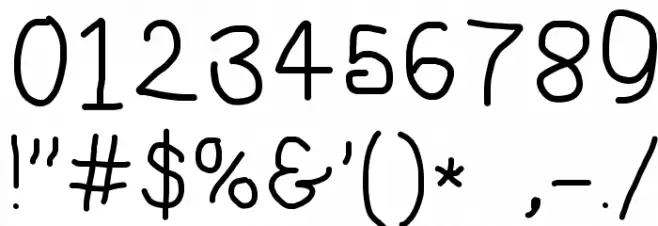 NumbBunny Font OTHER CHARS