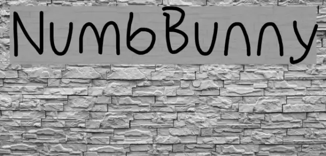 NumbBunny Font examples