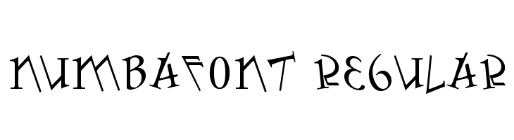 Numbafont-Regular  font caratteri gratis