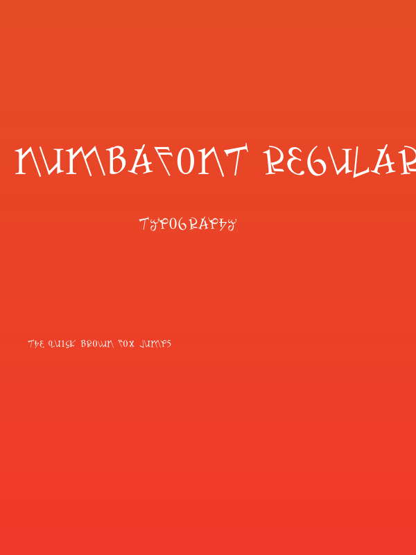 Numbafont-Regular Poster
