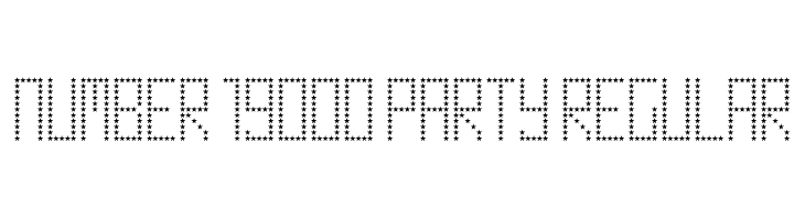 Number 19000 Party Regular Font