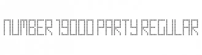 Number 19000 Party Regular  Free Fonts Download