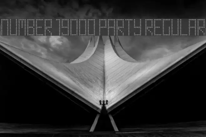 Number 19000 Party Regular Font examples