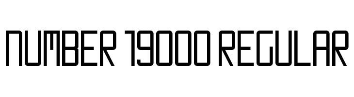 Number 19000 Regular Font