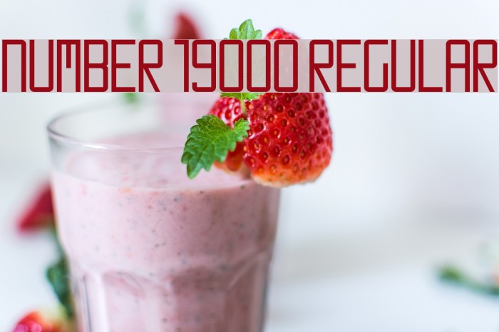 Number 19000 Regular Font examples