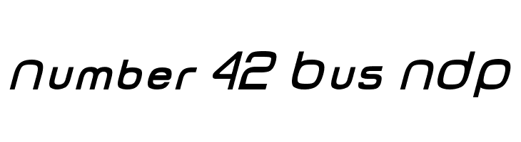 Number 42 Bus NDP  नि: शुल्क फ़ॉन्ट्स डाउनलोड