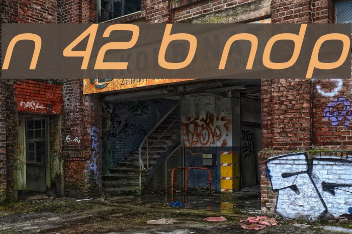 Number 42 Bus NDP Font examples