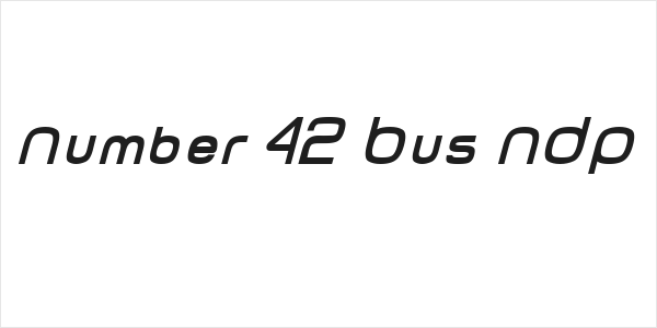 Number 42 Bus NDP Logo