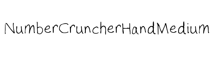 Number Cruncher Hand Medium  免费字体下载