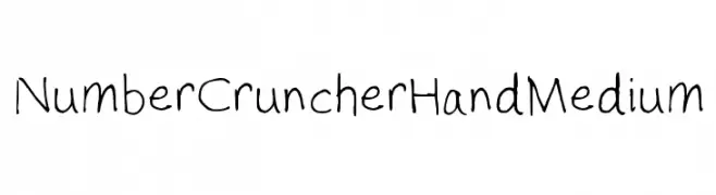 Number Cruncher Hand Medium  font caratteri gratis