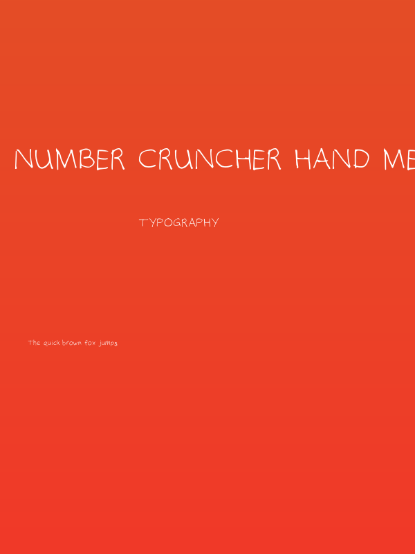 Number Cruncher Hand Medium Poster