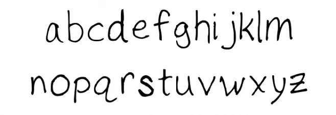 Number Cruncher Hand Medium Schriftart Kleinbuchstaben