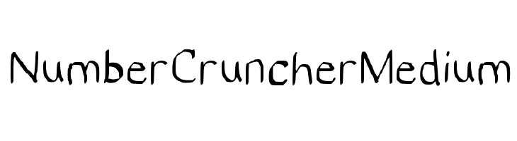 Number Cruncher Medium  フリーフォントのダウンロード