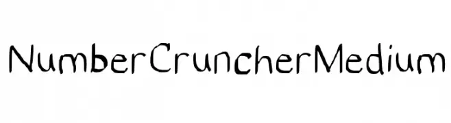 Number Cruncher Medium  font caratteri gratis