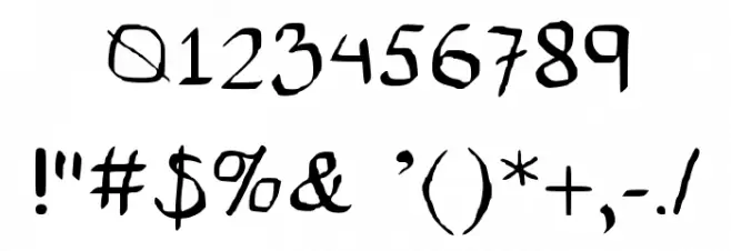 Number Cruncher Medium Font OTHER CHARS