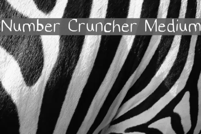 Number Cruncher Medium Font examples