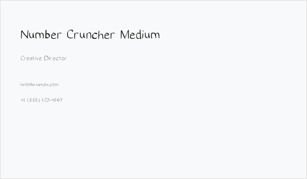 Number Cruncher Medium Business Card