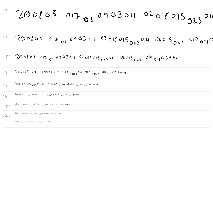 Number Letter Regular Waterfall