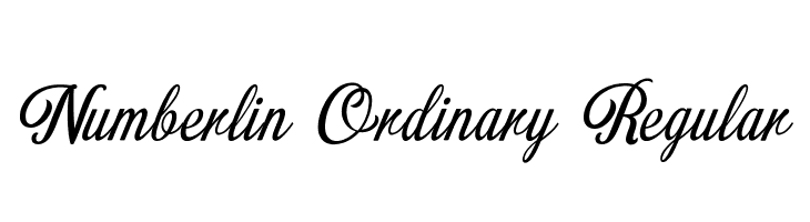 Numberlin Ordinary Regular  Free Fonts Download