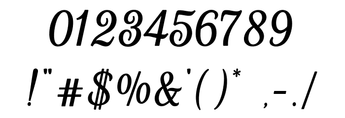 Numberlin Ordinary Regular Font OTHER CHARS
