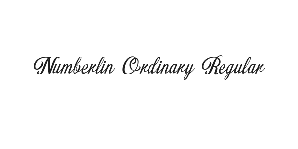 Numberlin Ordinary Regular Logo