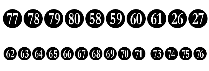 Numberpile-Regular Font OTHER CHARS