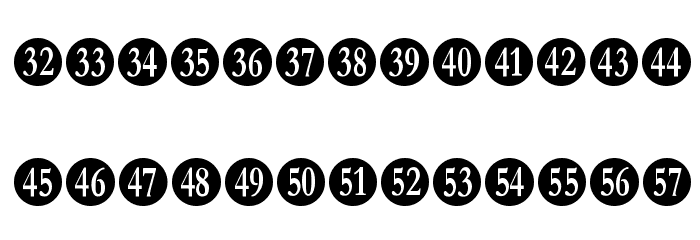 Numberpile-Regular Font LOWERCASE