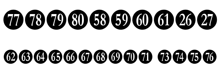 Numberpile Font OTHER CHARS