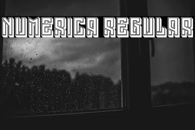 Numerica Regular Font examples