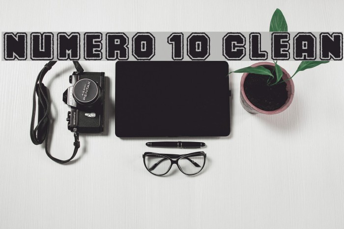 Numero 10 Clean フォント examples