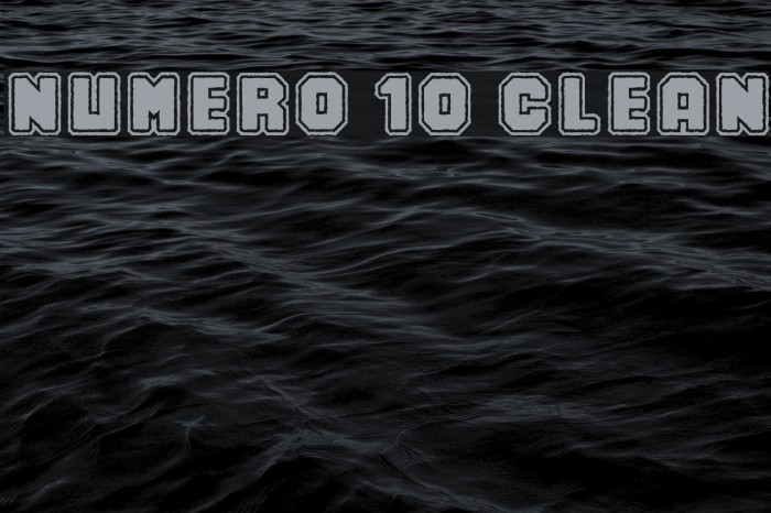 Numero 10 Clean フォント examples