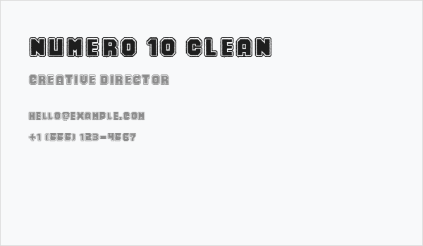 Numero 10 Clean Business Card
