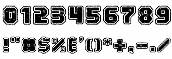 Numero 10 Font OTHER CHARS