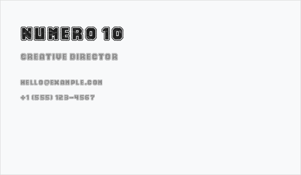 Numero 10 Business Card