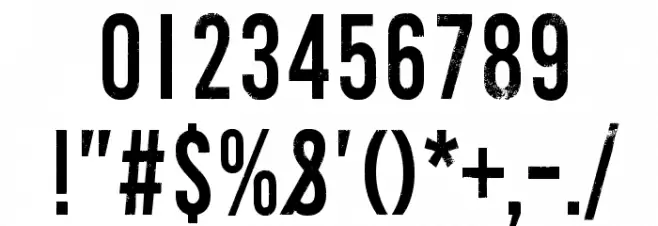 Numero 39 Font OTHER CHARS