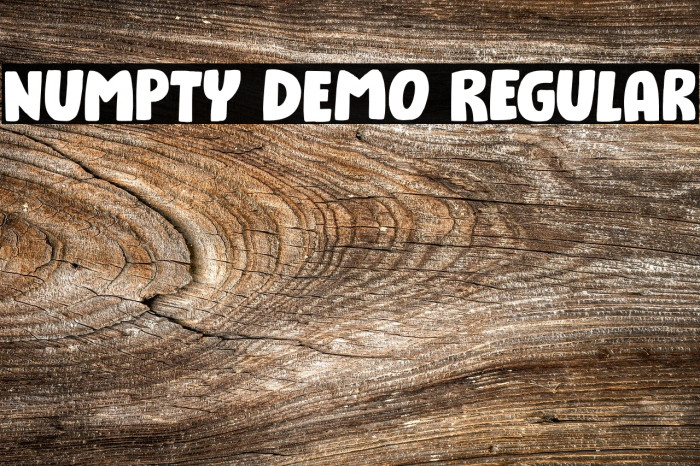 Numpty DEMO Regular Font examples