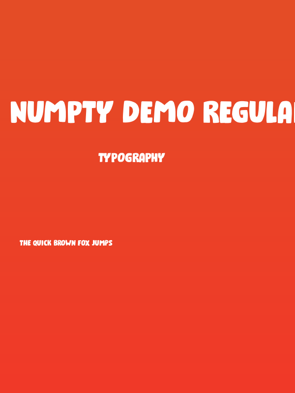 Numpty DEMO Regular Poster