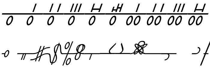 Numukki Italic Font OTHER CHARS