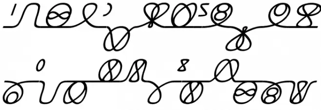 Numukki Italic फ़ॉन्ट अपरकेस
