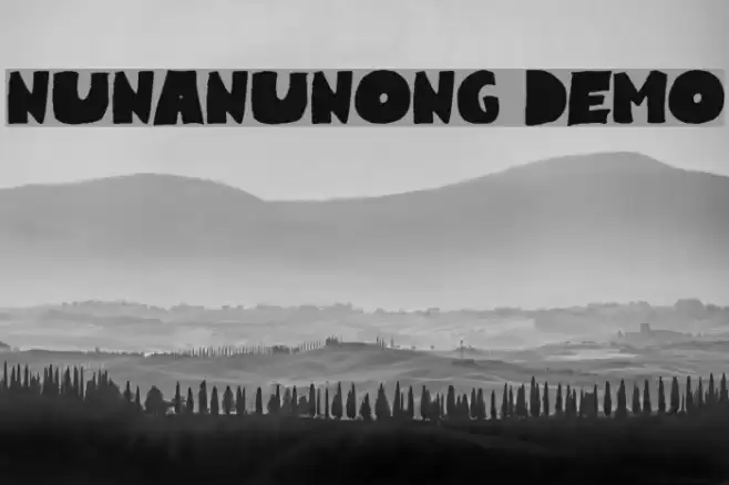 Nunanunong Demo Font examples