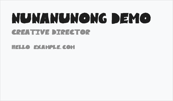 Nunanunong Demo Business Card