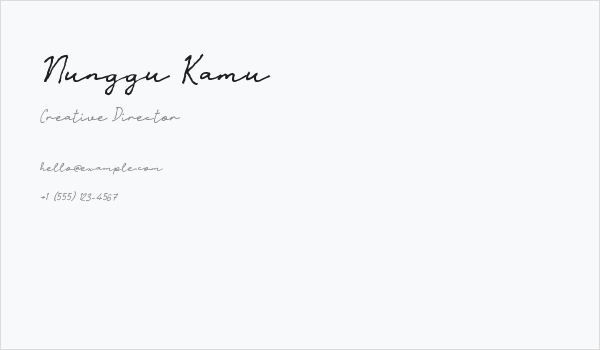 Nunggu Kamu Business Card