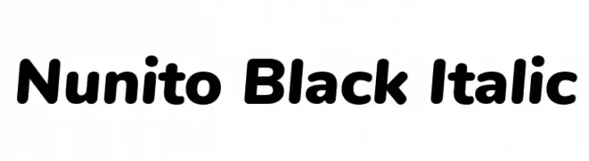 Nunito Black Italic  baixar fontes gratis