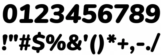 Nunito Black Italic Font OTHER CHARS