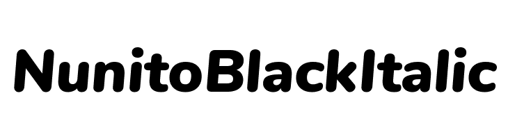 Nunito Black Italic  नि: शुल्क फ़ॉन्ट्स डाउनलोड