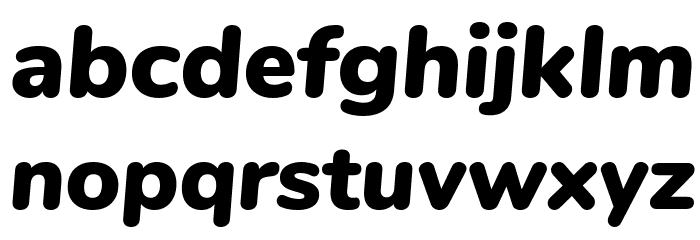 Nunito Black Italic Font LOWERCASE