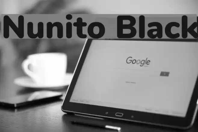Nunito Black Font examples