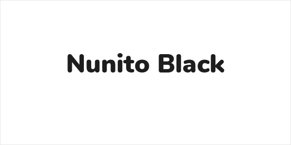 Nunito Black Logo
