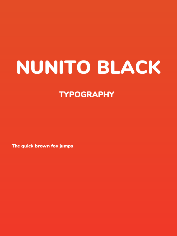 Nunito Black Poster